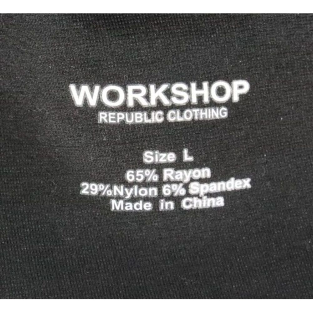 Workshop Republic Clothing Leggings Womens Size S‎ Black Geometric Stretch Comfy - Picture 5 of 5